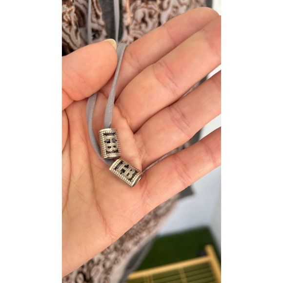 Hale Bob Gray Beaded Collar Velvet Burnout Blouse - Size Small - Picture 7 of 11